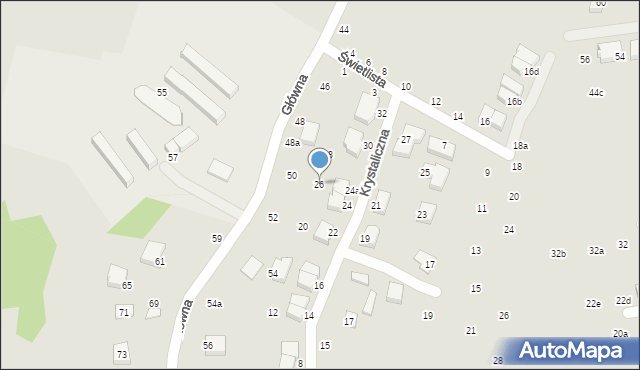 Lublin, Krystaliczna, 26, mapa Lublina