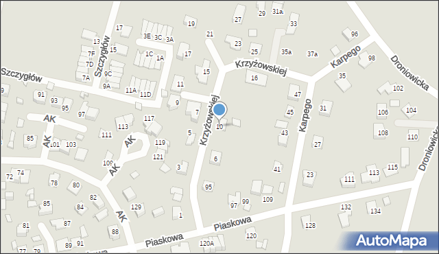 Lubliniec, Krzyżowskiej Marii, 10, mapa Lubliniec