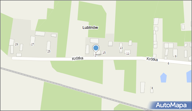 Lublinów, Krótka, 17, mapa Lublinów