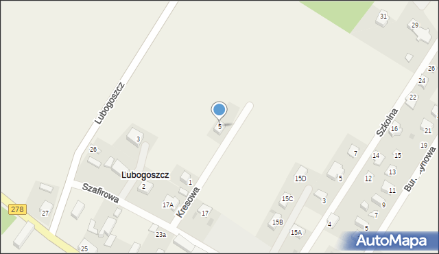 Lubogoszcz, Kresowa, 5, mapa Lubogoszcz