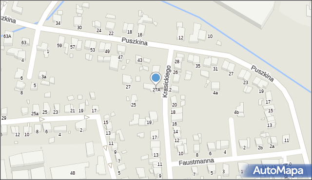 Luboń, Krasickiego Ignacego, bp., 27A, mapa Luboń