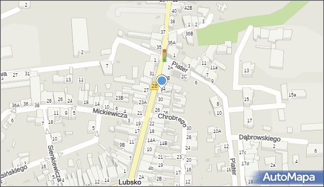 Lubsko, Krakowskie Przedmieście, 32, mapa Lubsko