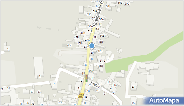 Lubsko, Krakowskie Przedmieście, 40, mapa Lubsko