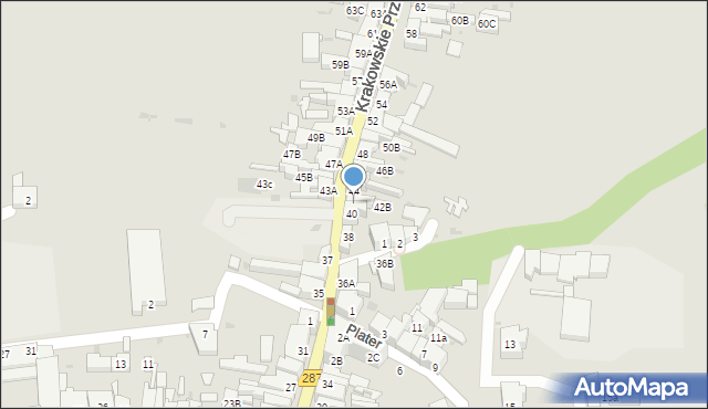 Lubsko, Krakowskie Przedmieście, 42A, mapa Lubsko