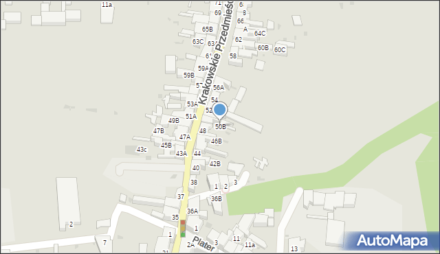 Lubsko, Krakowskie Przedmieście, 50B, mapa Lubsko