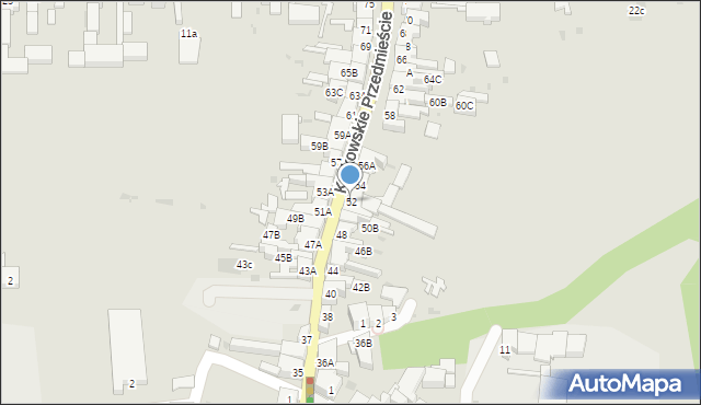 Lubsko, Krakowskie Przedmieście, 52, mapa Lubsko