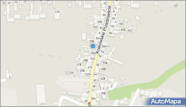 Lubsko, Krakowskie Przedmieście, 53A, mapa Lubsko