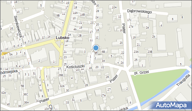 Lubsko, Króla Bolesława Chrobrego, 4, mapa Lubsko