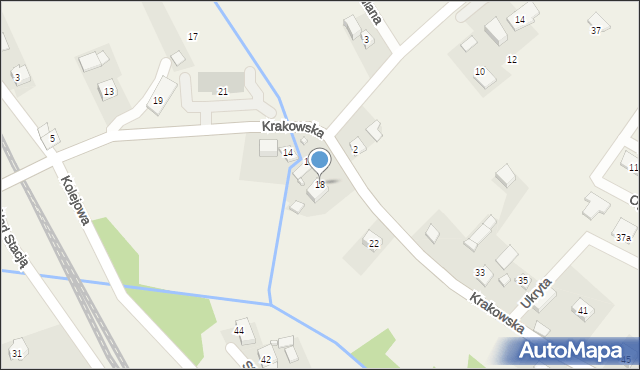 Łuczyce, Krakowska, 18, mapa Łuczyce