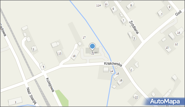 Łuczyce, Krakowska, 21, mapa Łuczyce