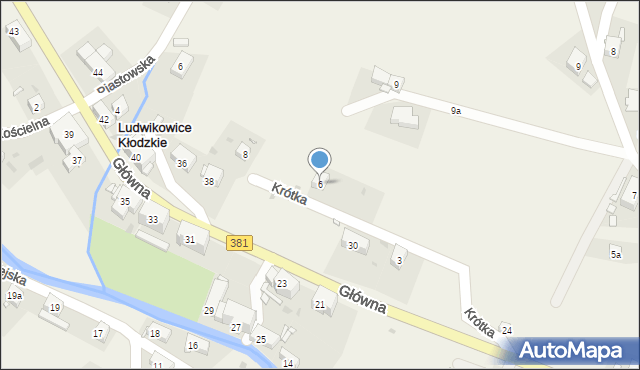 Ludwikowice Kłodzkie, Krótka, 6, mapa Ludwikowice Kłodzkie