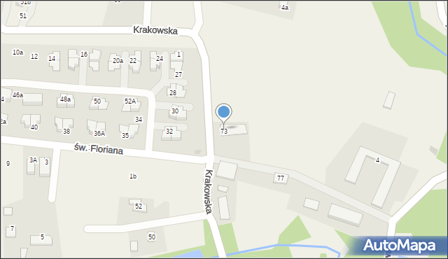 Lusina, Krakowska, 73, mapa Lusina