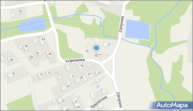Lusina, Krakowska, 81, mapa Lusina