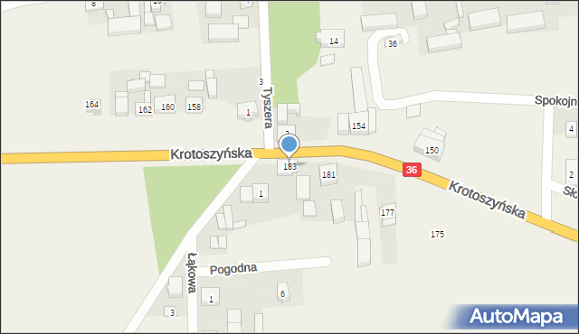 Lutogniew, Krotoszyńska, 183, mapa Lutogniew