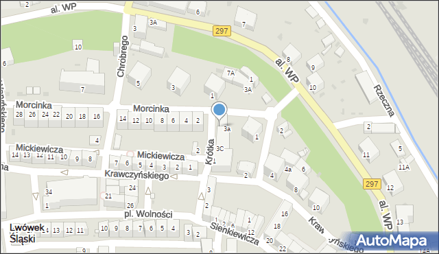Lwówek Śląski, Krótka, 3A, mapa Lwówek Śląski