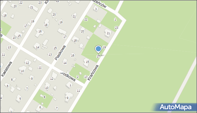 Magdalenka, Krańcowa, 17, mapa Magdalenka