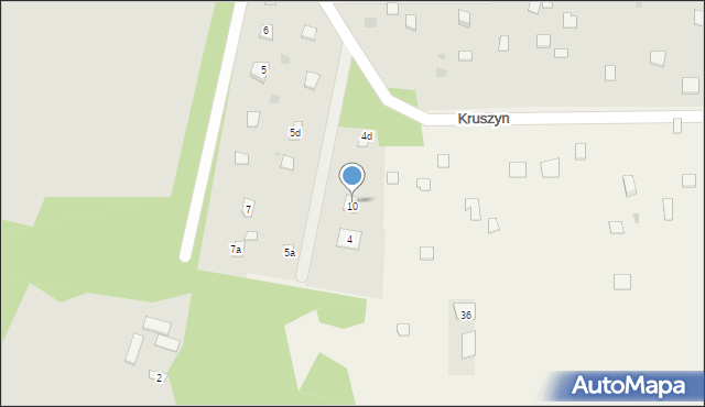 Magnuszew, Kruszyn, 10, mapa Magnuszew