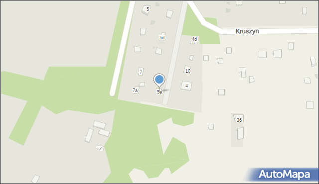 Magnuszew, Kruszyn, 5a, mapa Magnuszew