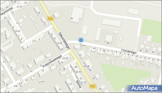 Malbork, Króla Bolesława Chrobrego, 1, mapa Malborka