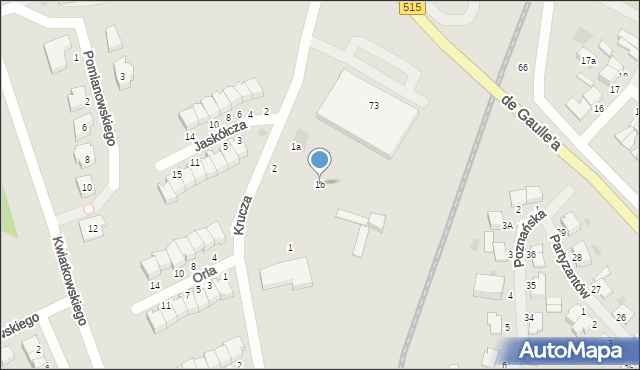 Malbork, Krucza, 1b, mapa Malborka