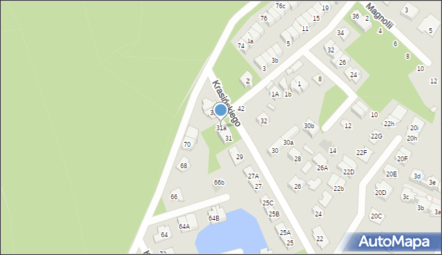 Marki, Krasińskiego Zygmunta, 31a, mapa Marki