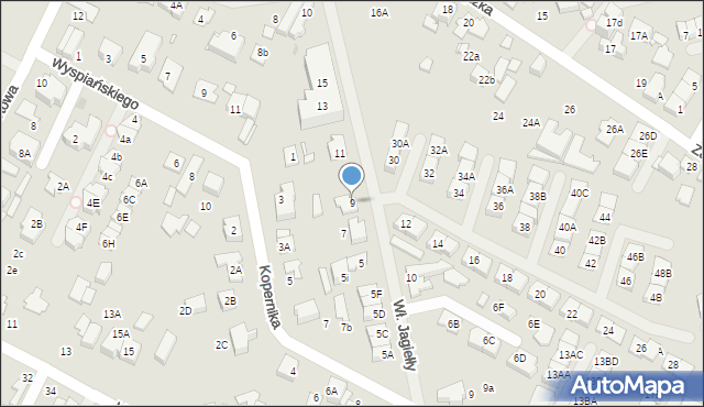 Marki, Króla Władysława Jagiełły, 9, mapa Marki