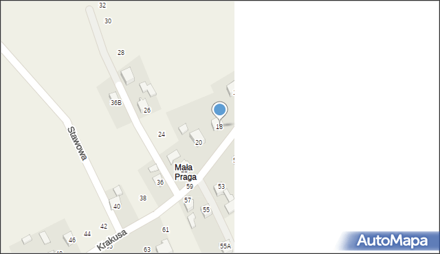 Marklowice, Krakusa, 18, mapa Marklowice