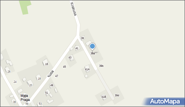 Marklowice, Krakusa, 39a, mapa Marklowice