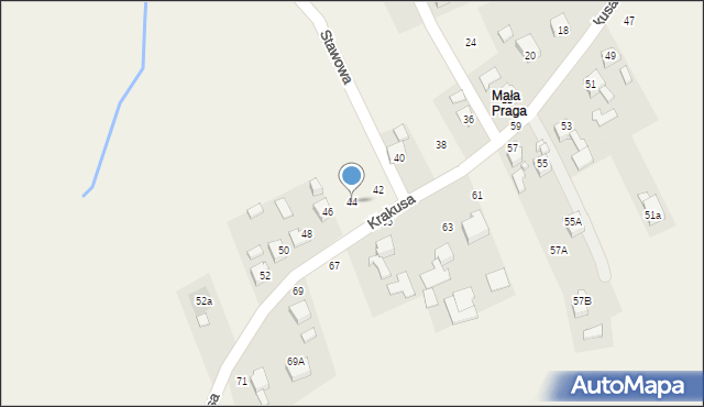 Marklowice, Krakusa, 44, mapa Marklowice