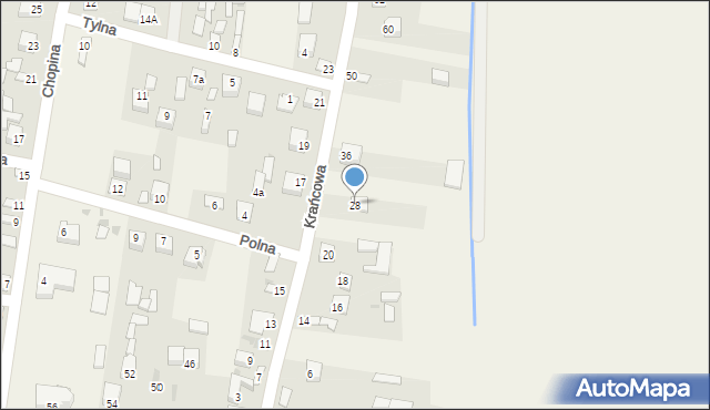 Markuszów, Krańcowa, 28, mapa Markuszów