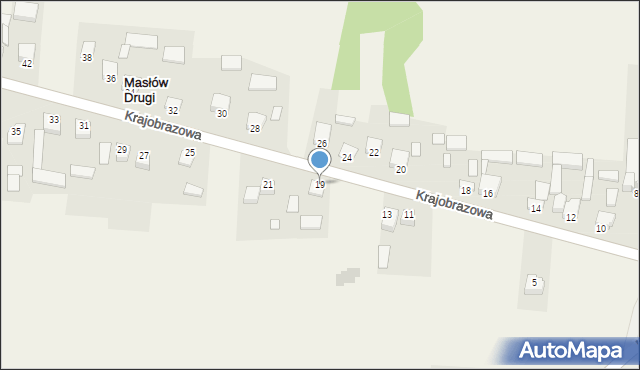 Masłów Drugi, Krajobrazowa, 19, mapa Masłów Drugi