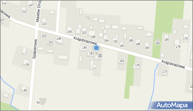 Masłów Drugi, Krajobrazowa, 191, mapa Masłów Drugi