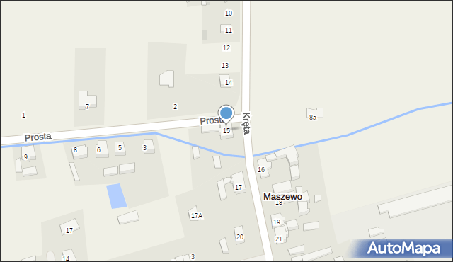 Maszewo, Kręta, 15, mapa Maszewo