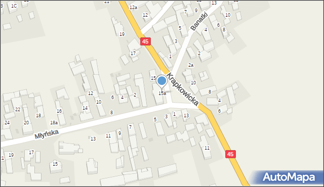 Mechnica, Krapkowicka, 15a, mapa Mechnica