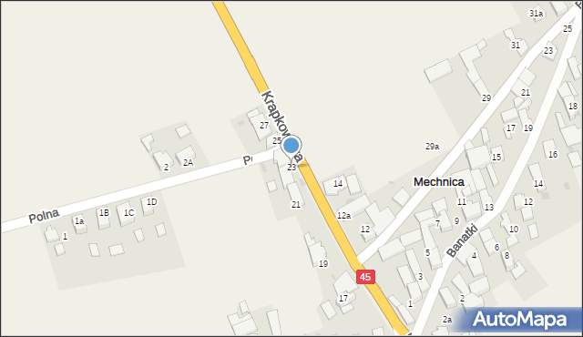 Mechnica, Krapkowicka, 23, mapa Mechnica