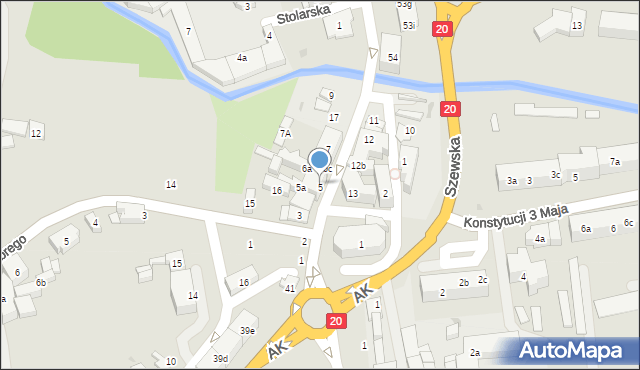 Miastko, Królowej Jadwigi, 6, mapa Miastko