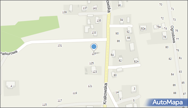 Michałowice, Krakowska, 127, mapa Michałowice