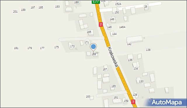 Michałowice, Krakowska, 169, mapa Michałowice