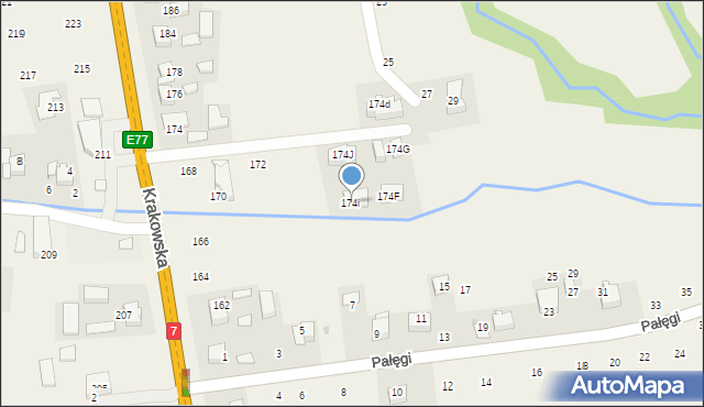 Michałowice, Krakowska, 174i, mapa Michałowice