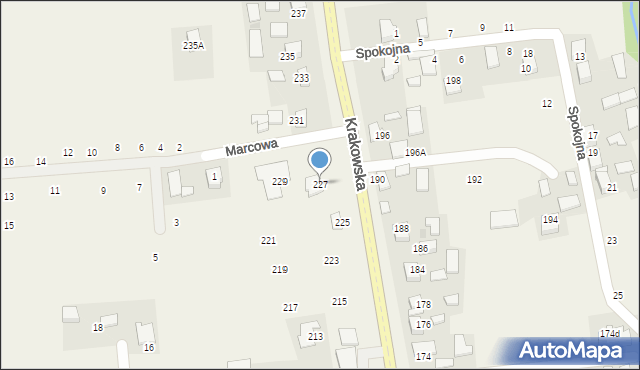 Michałowice, Krakowska, 227, mapa Michałowice
