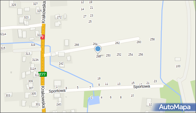 Michałowice, Krakowska, 248, mapa Michałowice