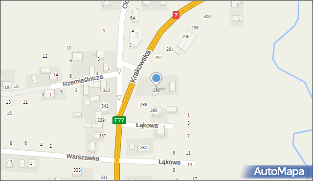 Michałowice, Krakowska, 290, mapa Michałowice