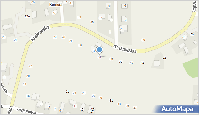 Michałowice, Krakowska, 34, mapa Michałowice