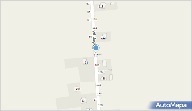 Miedźno, Króla Władysława Jagiełły, 110, mapa Miedźno