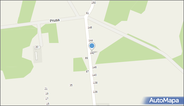 Miedźno, Króla Władysława Jagiełły, 142, mapa Miedźno