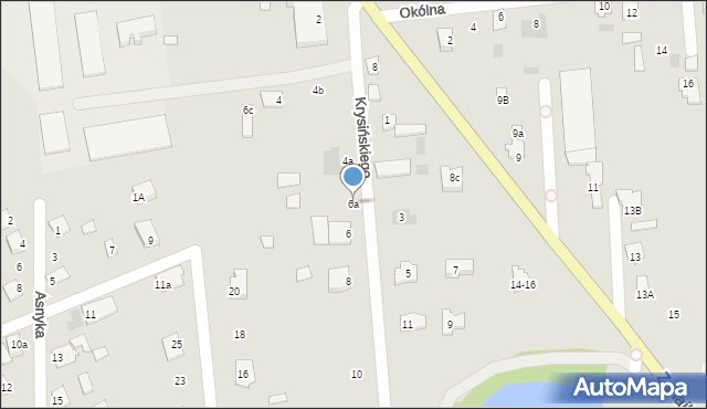 Międzyrzec Podlaski, Krysińskiego Karola, 6a, mapa Międzyrzec Podlaski