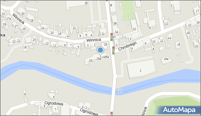 Międzyrzecz, Króla Kazimierza Wielkiego, 25d, mapa Międzyrzecz
