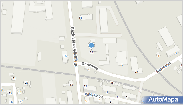 Międzyrzecz, Króla Kazimierza Wielkiego, 54, mapa Międzyrzecz
