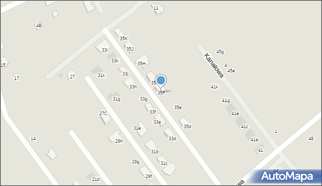 Mielec, Krańcowa, 35F, mapa Mielca