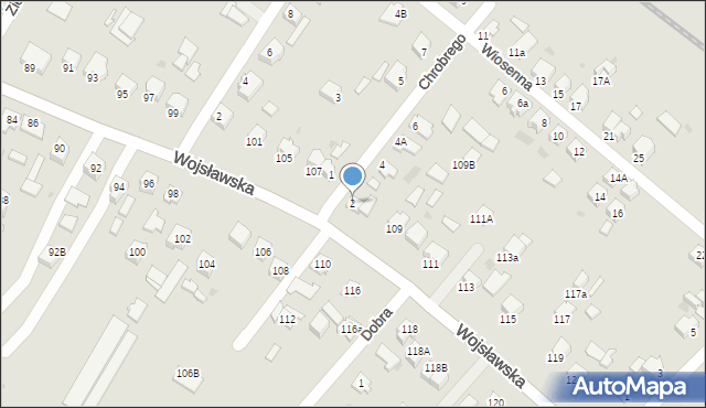 Mielec, Króla Bolesława Chrobrego, 2, mapa Mielca